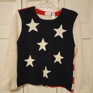 Liz Claiborne Women's Star Pattern Sweater Size Large NWT